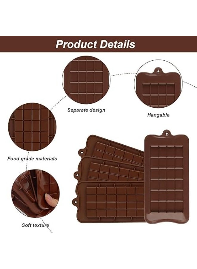 هابي هوم 2قطعه قالب شوكولاتة من السيليكون متعدد الاستخدامات – لصنع الشوكولاتة المنزلية، بروتين بار، أشرطة الطاقة، الحلوى وتزيين الكيك – قالب سيليكون آمن للطعام، قابل لإعادة الاستخدام وسهل الإخراج – آمن للفرن، الميكروويف، الفريزر وغسالة الصحون - Image 3